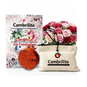 Camphor Hanging Pouch –  Cars & Closets 100% Organic Air Freshener Pack of 1(French Rose)