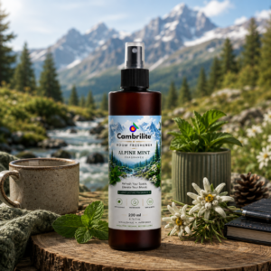 Cambrilte Room freshener water based luxurious, aerosol free, alcohol free fragrance for Home/Office/Living space (200 ml)-(Alpine Mint)