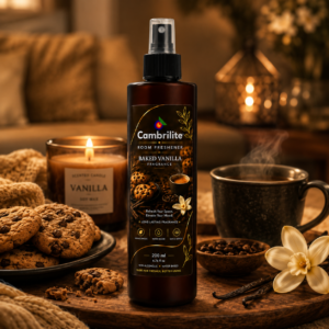 Cambrilte Room freshener water based luxurious, aerosol free, alcohol free fragrance for Home/Office/Living space (200 ml)-(Baked Vanilla)