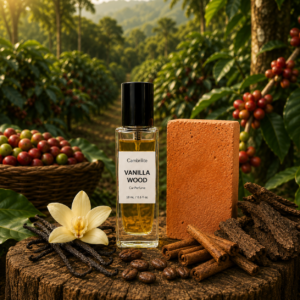 Cambrilite Car Perfume Diffuser-Premium Fragrance Spray (18 ml)-Claystone Jute Pouch-(Vanilla Wood)