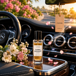 Cambrilite Car Perfume Diffuser-Premium Fragrance Spray (18 ml)-Hanging card-(Floral Bouquet)