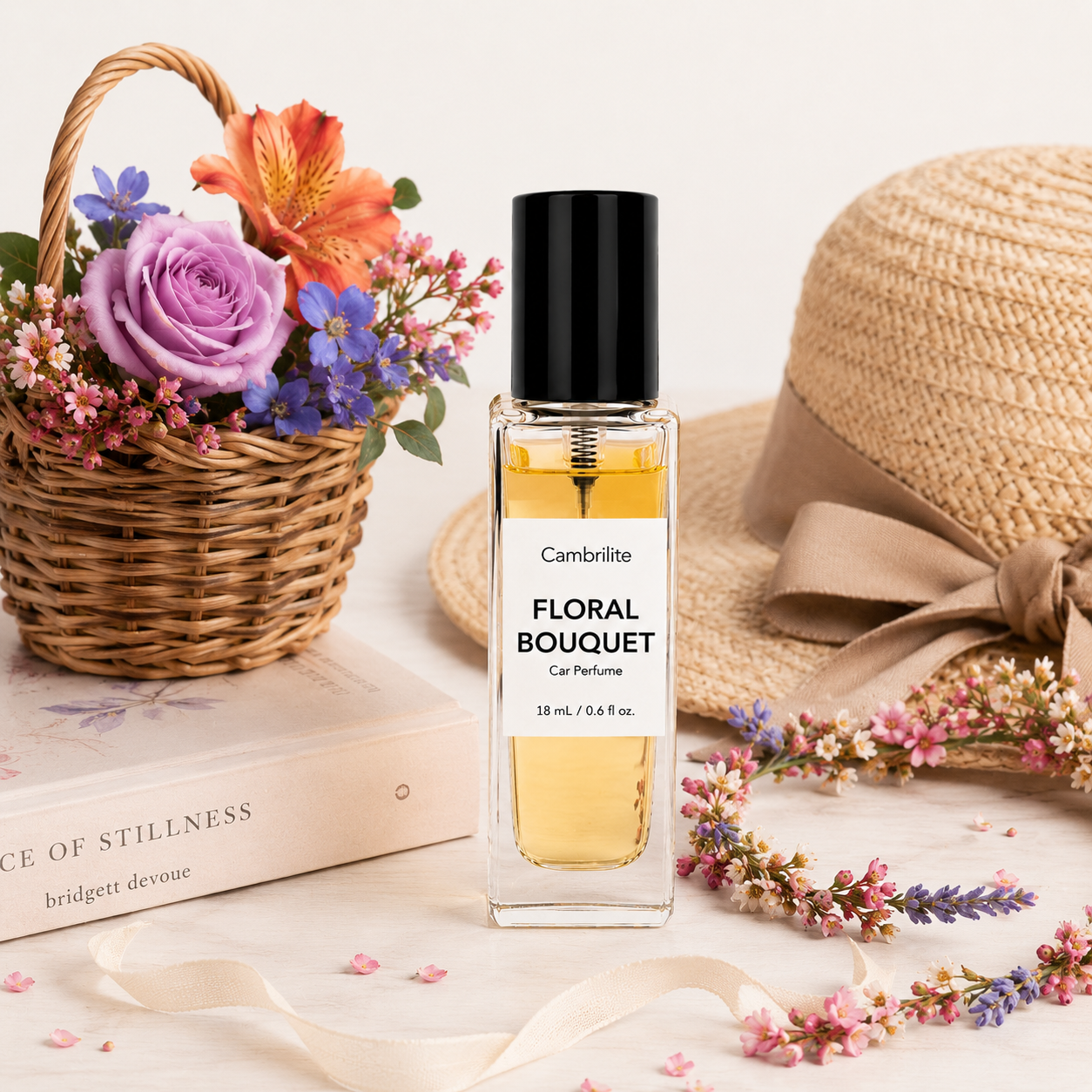Cambrilite Car Perfume Diffuser-Premium Fragrance Spray (18 ml)-Hanging card-(Floral Bouquet) - Image 2