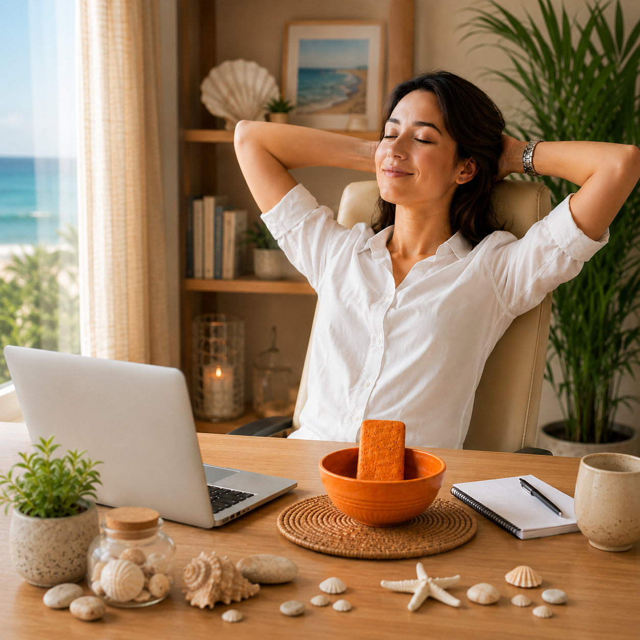 Claystone block aroma diffuser-Ocean breeze fragrance - Image 3