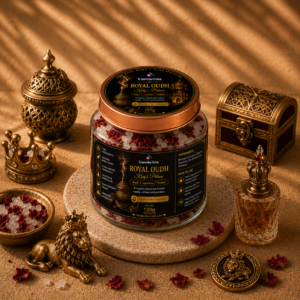 Cambrilite Bhimseni Camphor Blend with Natural herbs and spices-120 g-For Pooja, Yoga, Ritual cleansing, Meditation-For refreshing air-(Royal Oudh)