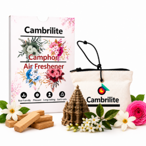 Camphor Hanging Pouch – Cars & Closets 100% Organic Air Freshener Pack of 1 (TEMPLE Essence)