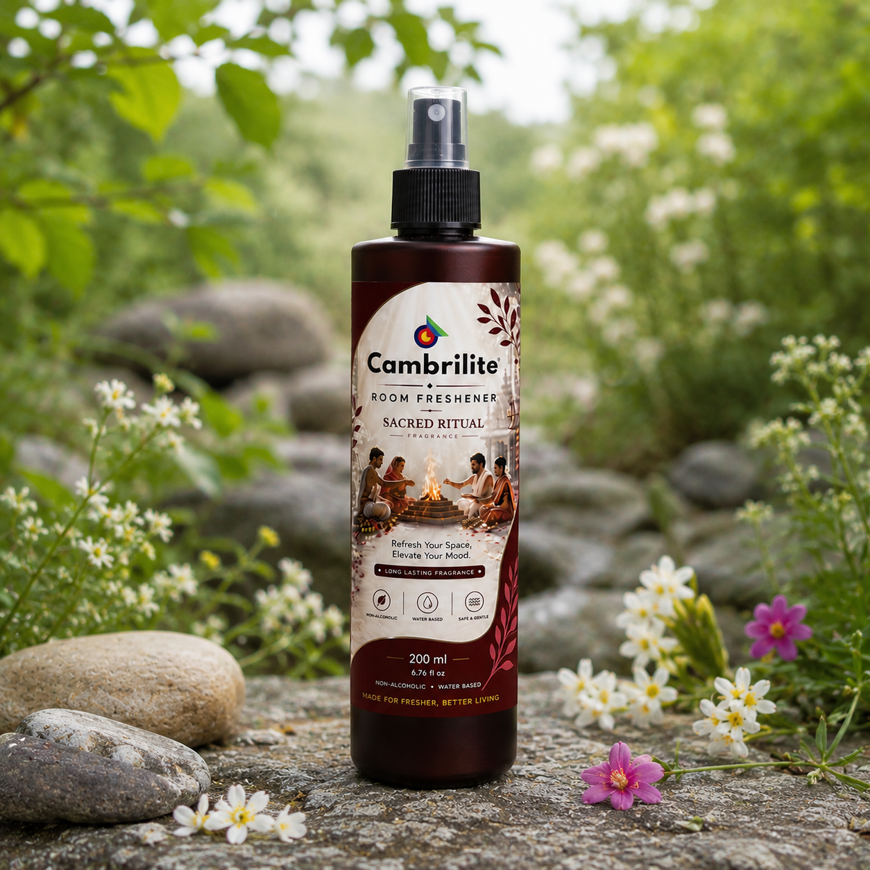 Cambrilite Room freshener water based luxurious, aerosol free, alcohol free fragrance for Home/Office/Living space (200 ml)-(Temple Sanctum) - Image 4